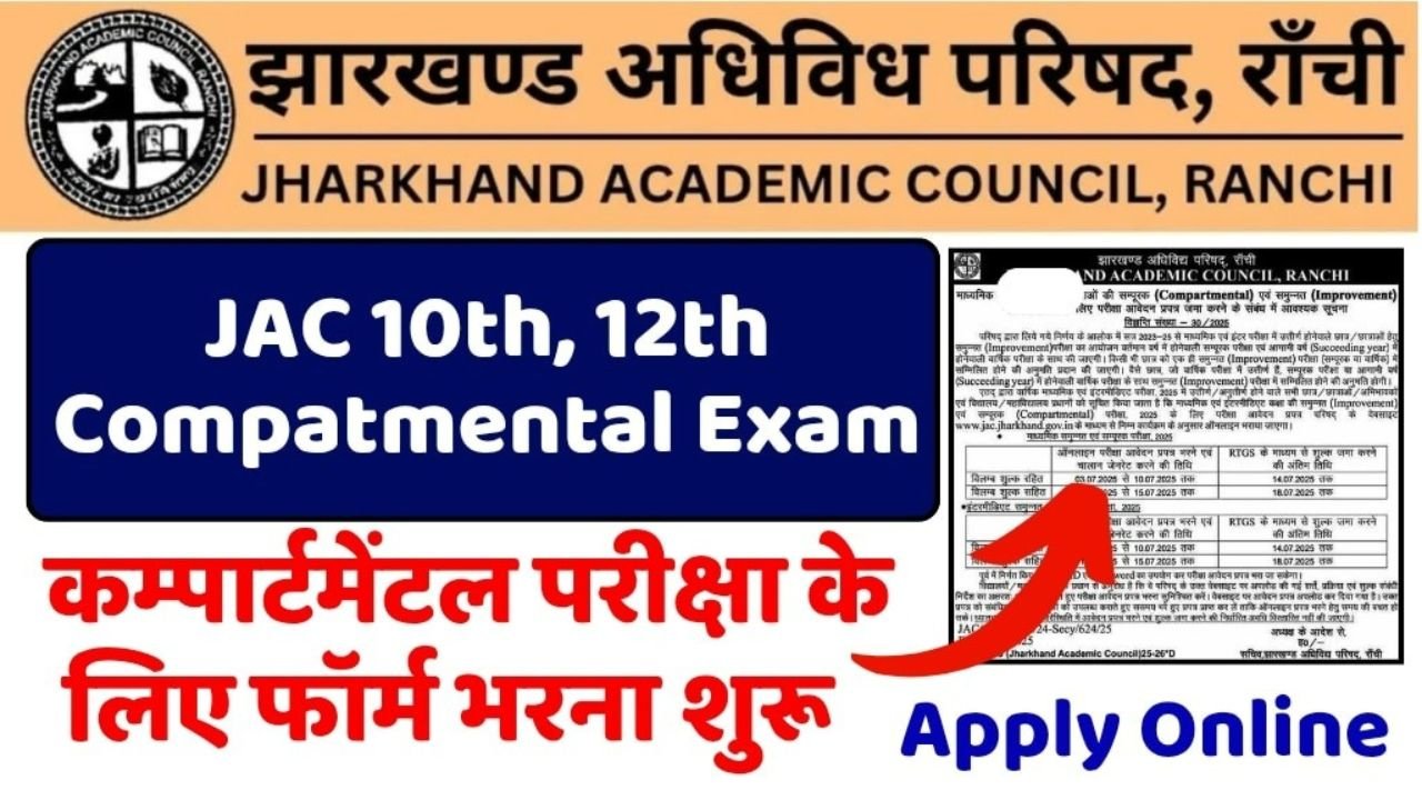 JAC 10th 12th Compartment Form 2025