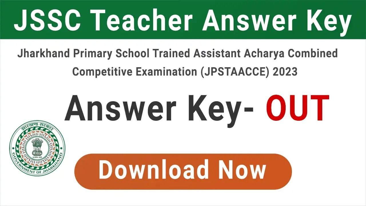JSSC Primary Teacher Final Answer Key 2023